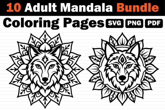 Adult Mandala Coloring Pages Bundle: Graphics & Coloring Pages Amp