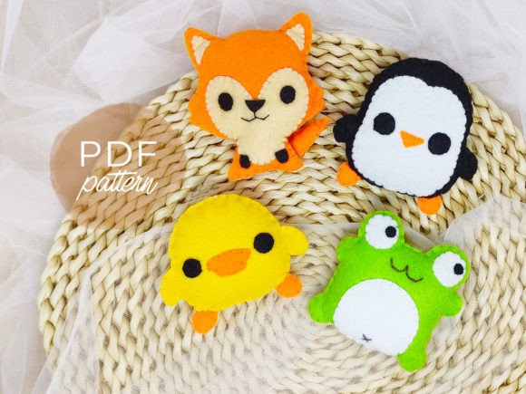 Animal Bundles Felt Sewing Patterns Graphics
