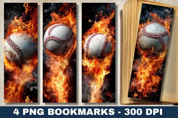 Baseball Printable Bookmarks Sublimation: Graphics for Crafts