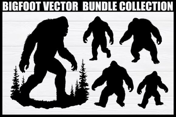 Bigfoot Vector Silhouette Bundle: Graphics for Crafts & Creative Brands