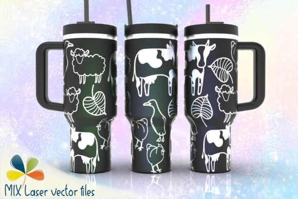 Cow Sheep Laser Engraving Graphics