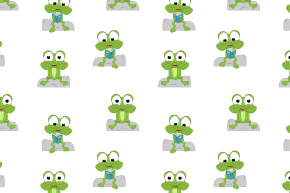 Cute Frog Animal Cartoon Pattern: Graphics & Patterns for Content Publishers