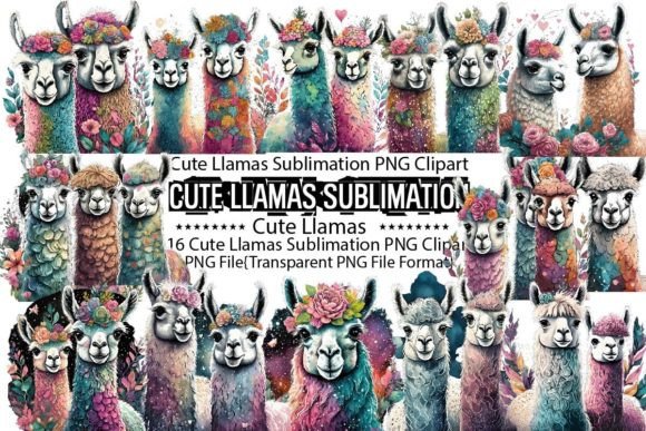 Cute Llamas Sublimation Bundle