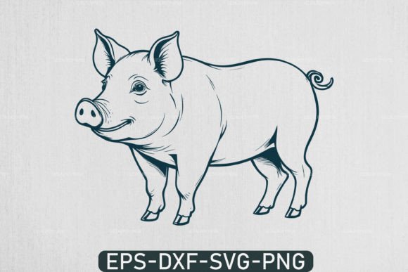 Cute Pig SVG Graphics for Crafts & Content Publishing