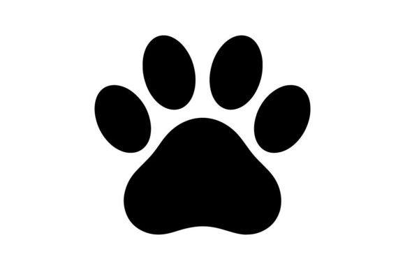 Dog Paw Print Icon: Graphics for Crafts & Content