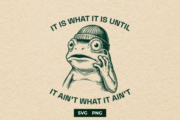Funny Sarcastic Frog SVG Design: Graphics for Crafts & Witty Branding