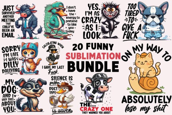Funny Sublimation Bundle: Graphics for Crafts That Sell