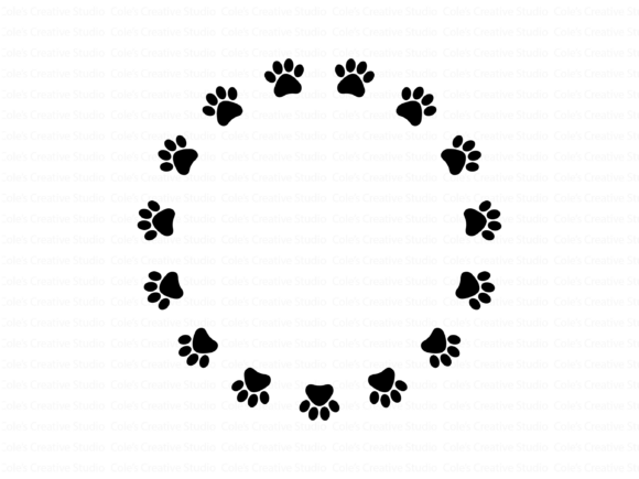Paw Print Wreath SVG: Crafts & Graphics for Pet-Loving Sellers