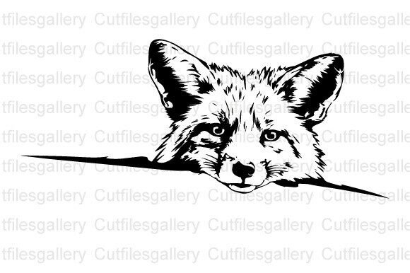 Peeking Fox SVG Graphics for Crafts