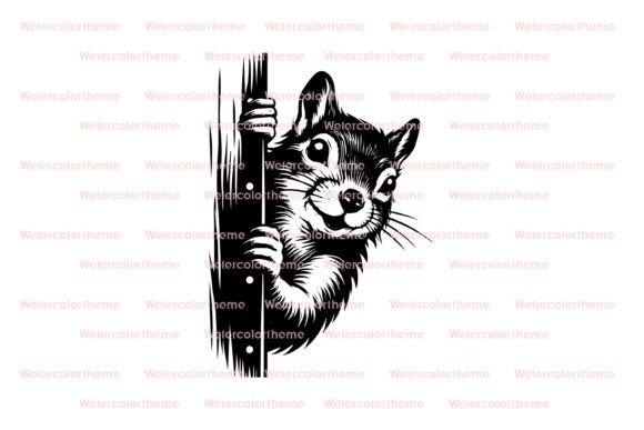 Peeking Squirrel SVG: Crafts & Graphics for Warm, Playful Branding