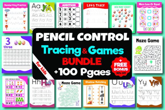Pencil Control Tracing and Games Kids
