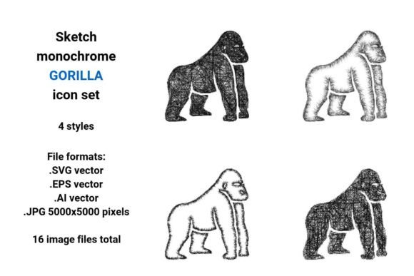 Sketch Gorilla Icon Set: Graphics & Icons for Local Branding