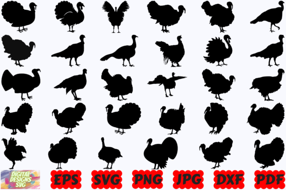 Turkey SVG Graphics for Crafts & Content Publishing